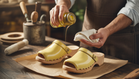 clogs holzsohle pflegen